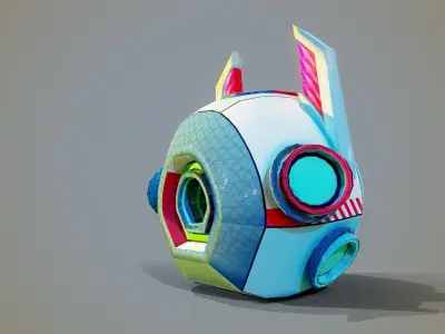 Interface futuristic robot Free low-poly 3D model