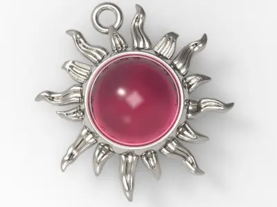 Le Soleil gemstone pendant 3D print model