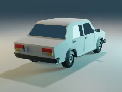 VAZ-2105 car Low-poly 3D model