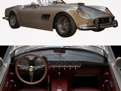 Ferrari 250 Gt Swb  Spyder california Low-poly 3D model