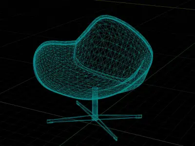 PlusHalle K2 Swivel Chair UE4 Low-poly 3D model