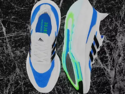 ADIDAS ULTRA BOOST 2021 - BLUE 3D SHOES Low-poly 3D model