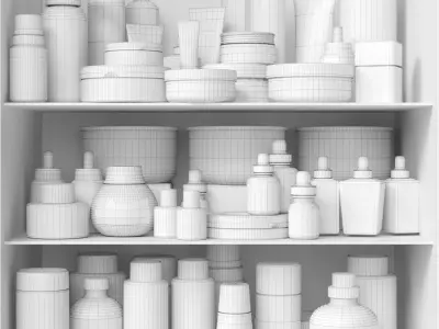 Large makeup kit 3D model