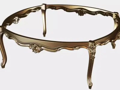 Carved tea table for cnc 19 3D model