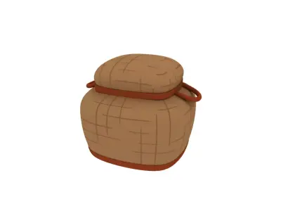Wicker box 3D model