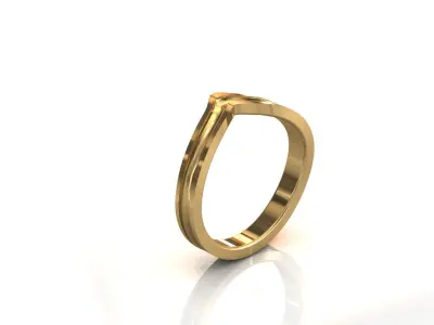 STL 3DM Print Ready Women Diamond Ring Lightweight Printable  3D print model 158