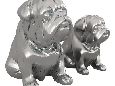 Figurine dog 3D model purchase