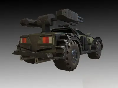 Road Rampage Car 3 Low-poly 3D model