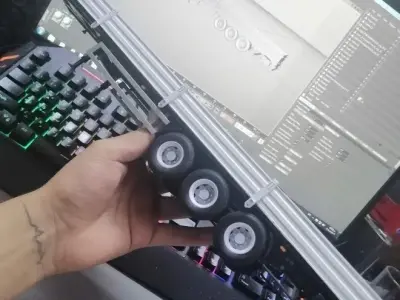 Heavy Lorry Trailer 3D print model