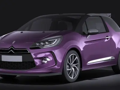 Citroen DS3 Cabrio 2015 VRAY 3D model