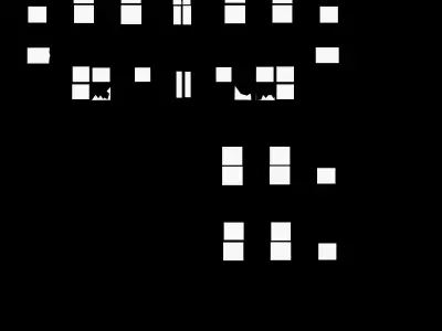 free model brick building with graffiti Free 3D model