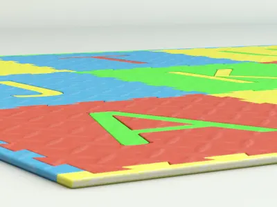 Childrens Playroom Foam Floor Tiles 3D model