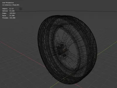 Car Wheel 3D model 14