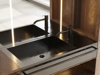 Bathroom furniture by inbani faucet set 19 3D model