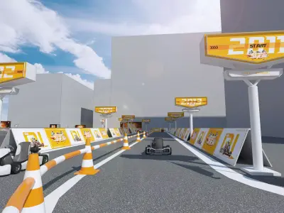 Go-kart game 3D model