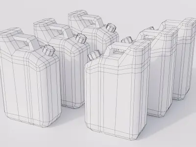Fuel cans Low-Poly 3d models Low-poly 3D model