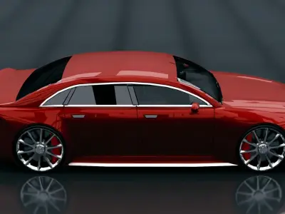 Generic Mid Size 4 Door Sedan Low-poly 3D model