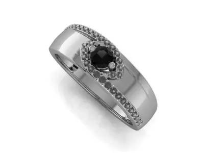 Diamond Jewelry Ring 3D print model 14
