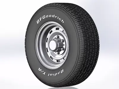 Wheel for scale model of Chevy truck 10 windows 3D print model