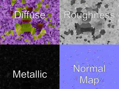 Thistle Flower Intricate Detail model pack Low-poly 3D model