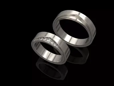 Wedding rings 3D print model order