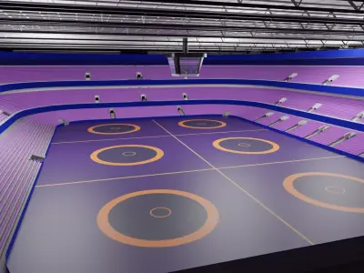 Wrestling Stadium Low-poly 3D model