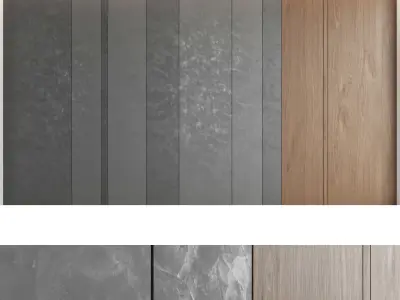 Decorative wall panel set 52 3D model