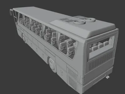 Mercedes Benz o403-o350 Tourismo Bus Low-poly 3D model