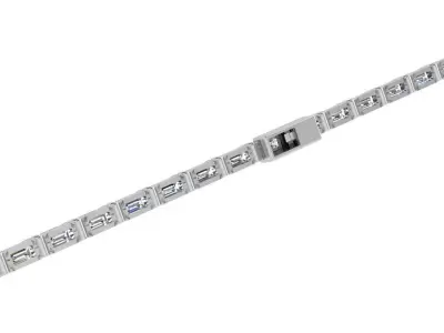 Emerald Diamond Bracelet 4482 3D print model