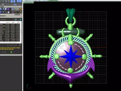 Pusula Gumus Erkek Kolye 3D print model