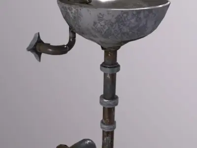 Water Fontaine Low-poly 3D model