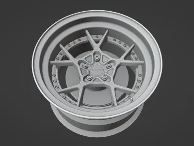 KPS - 3 Piece Wheels - Game Ready Low-poly 3D model