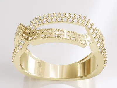 Jewelry Diamond Ring Model RG51 Free 3D print model