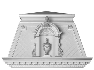 Roof fasad set 3D model