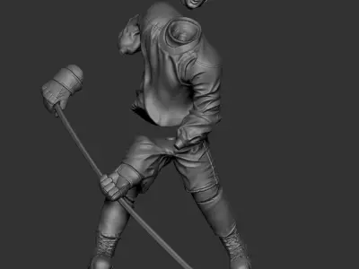 HOCKEY PLAYER FIGURE STL READY FOR 3D PRINTING MOVIE DIORAMA 3D print model