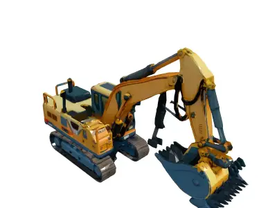 Realistic Excavator 3D Model Low-poly 3D model
