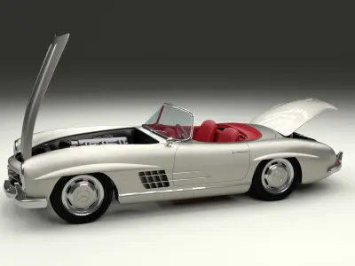 Fully Modelled Mercedes 300SL Roadster 3D model