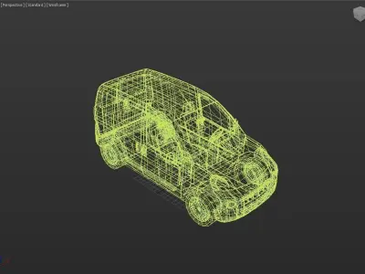 Citroen nemo Low-poly 3D model