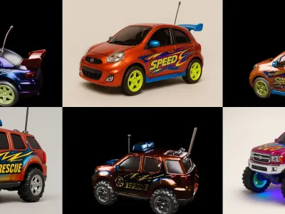 Controled Car bundle 1 pack 100 glb 3D model