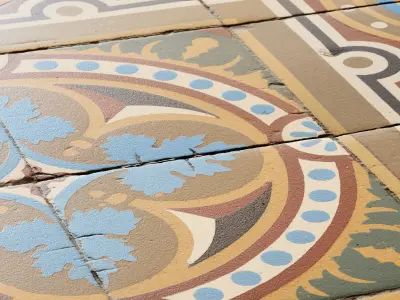 Decorative tiles floor 01 Texture