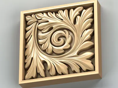 Square rosette 018 3D model