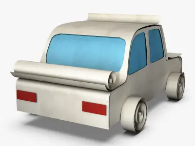 Car Sedan Paper v 1 3D model