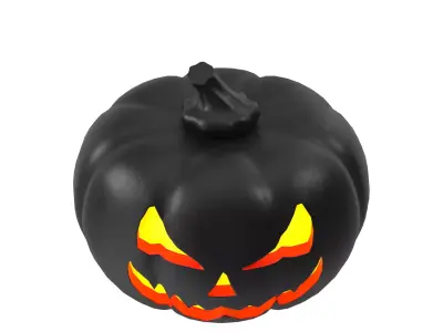 Halloween pumpkin Low-poly 3D model