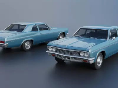 Chevrolet Bel Air 1966 3D print model