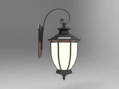 lantern D outdoor wall sconce 3D model