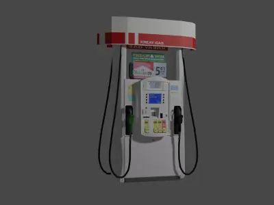 Gas Pump  Low-poly 3D model