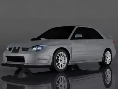 Subaru Impreza Low-poly 3D model