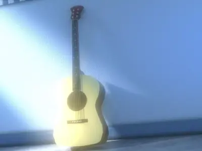 AMS Model Guitar Low-poly 3D model