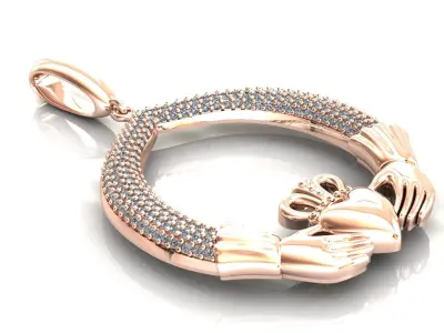 Claddagh Pendant 3D print model