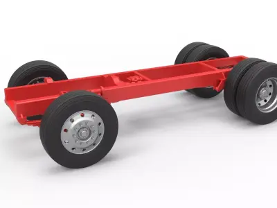 Chassis of Vintage GATR Racing Semi truck V2 Scale 1 to 25 3D print model